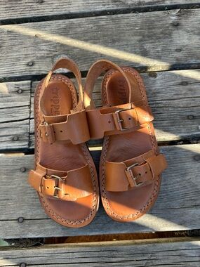 Trippen leather buckle sandals 38